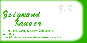 zsigmond kauser business card